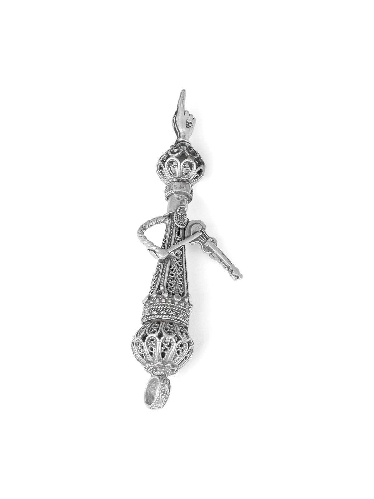Traditional Yemenite Art Handcrafted Sterling Silver Klezmer Violinist